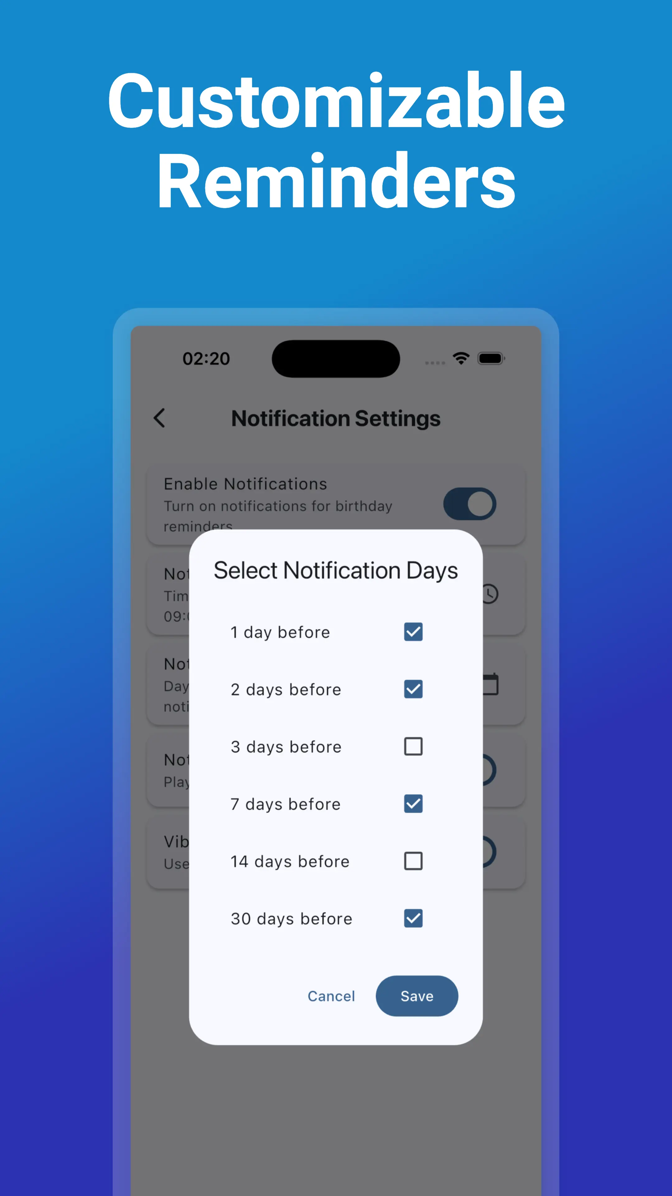 Birthday Reminder Screenshot 4